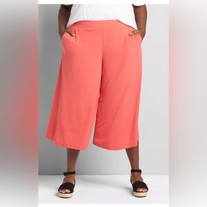 Lane Bryant Knit Kit pull on wide leg capris 22/24